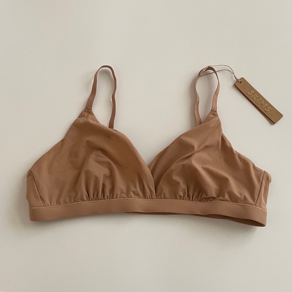 SKIMS Fits Everybody Crossover Bralette Ochre Large